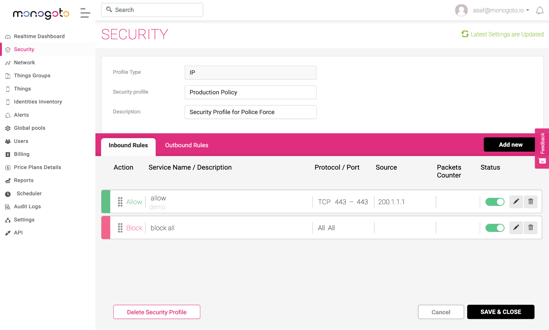 Monogoto Platofrm self service tools